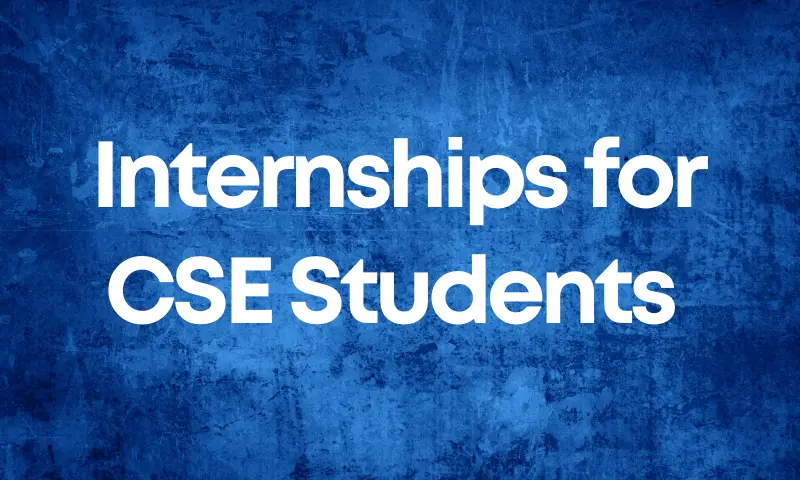 Internships For CSE 2nd Year Students